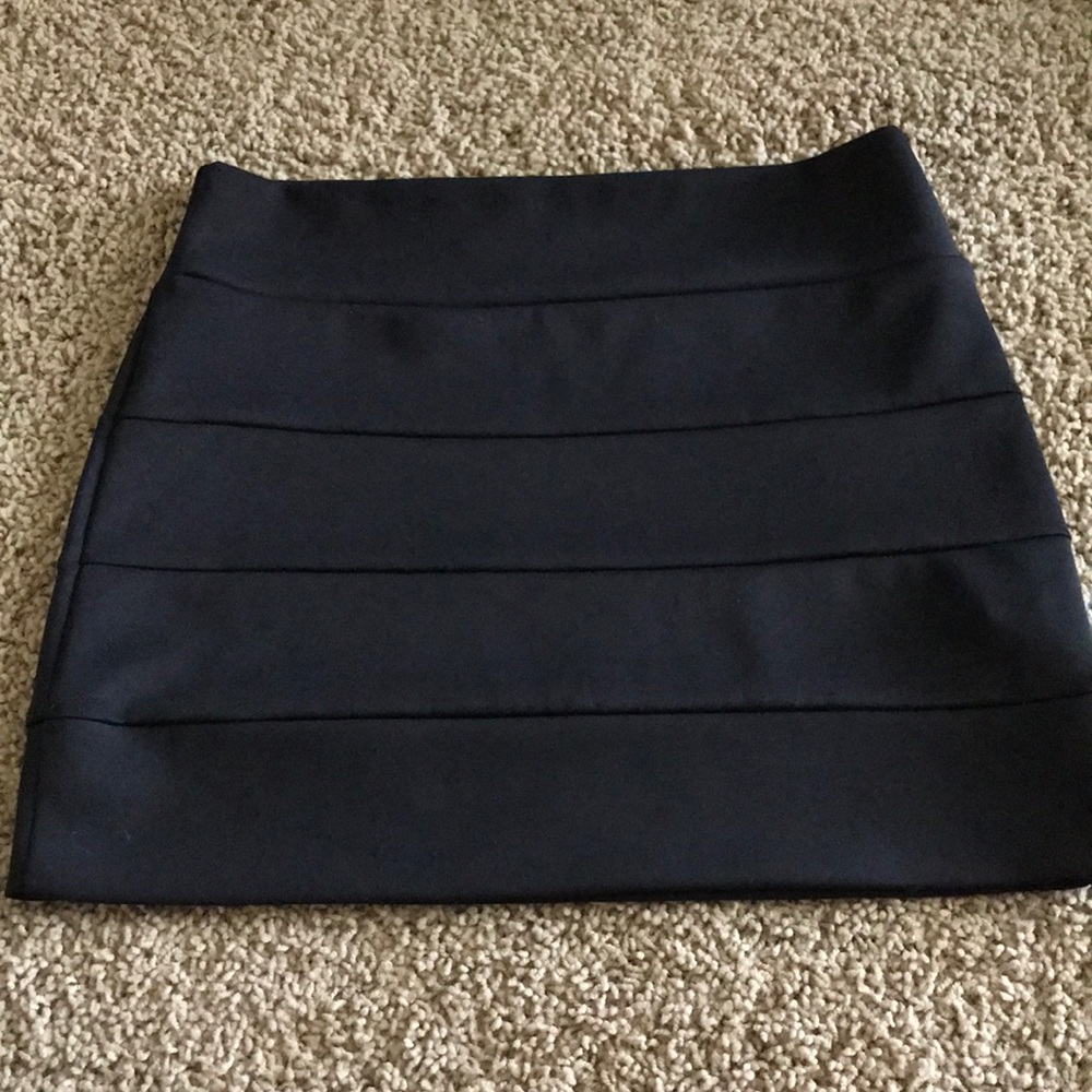 Black mini skirt